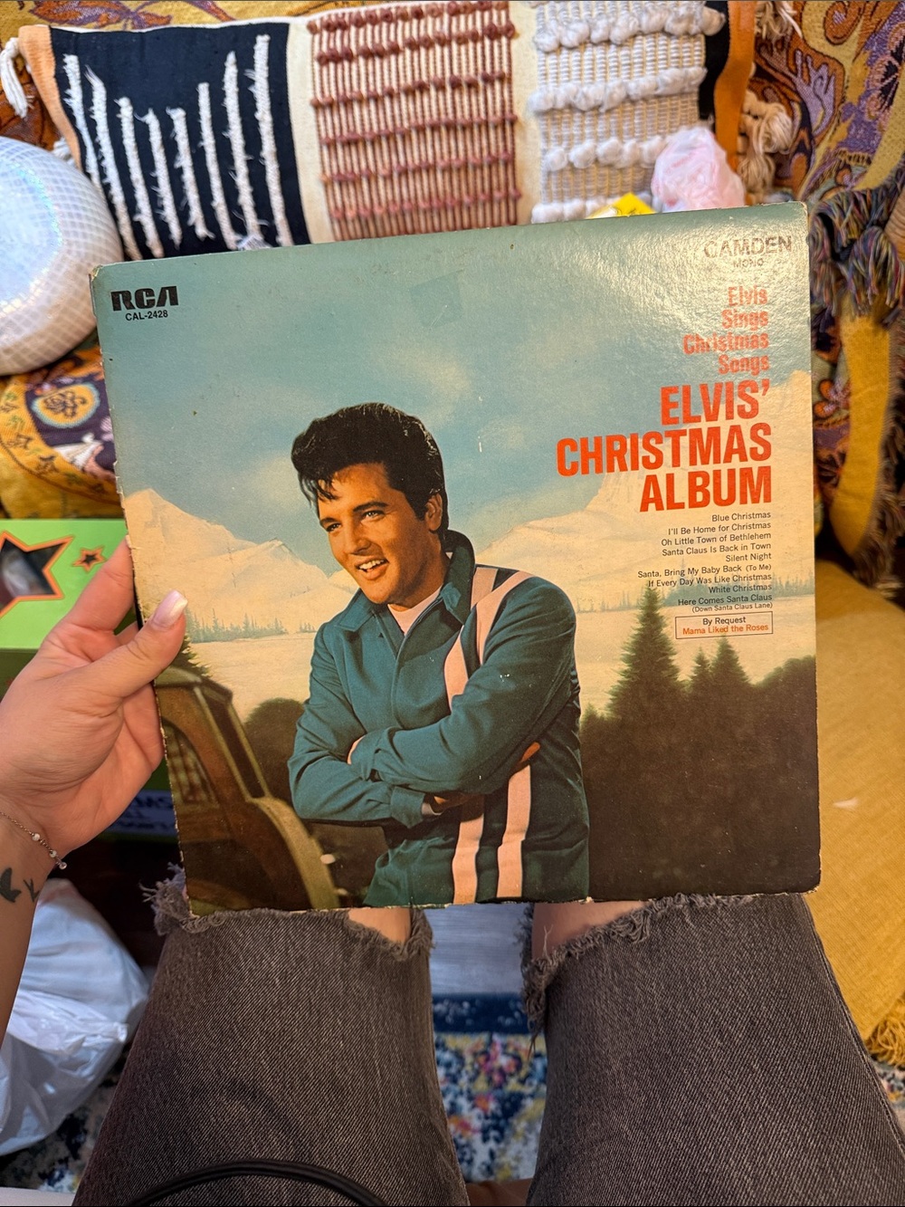 RCA Elvis' Christmas Album Holiday Vinyl - Teal Cover
